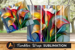 Abstract Colorful Calla Lily Floral Art Design Product Image 1