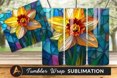 Daffodil Flower Digital Art Mosaic Tumbler Png Product Image 1