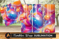Vibrant Fluid Abstract Tumbler Png Background Product Image 1