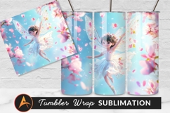 Springtime Fairy Girl With Petals Flying In A Whimsical PNG Product Image 1