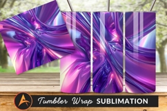 Abstract Iridescent Purple And Pink Flowing Shapes Tumbler Product Image 1