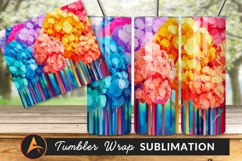Colorful Paper Flowers Arrangement Tumbler Png Artwork Product Image 1