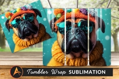 Cool Dog With Hat And Sunglasses Tumbler Product Image 1