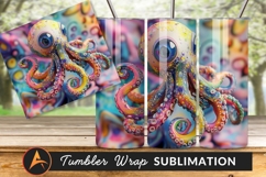 Psychedelic Octopus With Big Eyes Tumbler Png Product Image 1