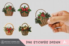 Christmas basket Sticker Clipart Product Image 1