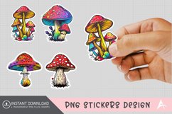 Mushroom Sticker Clipart,Boho Mushroom Sticker Clipart Product Image 1