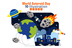 10 World Asteroid Day Illustration Product Image 1
