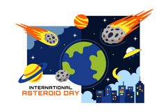 10 World Asteroid Day Illustration Product Image 4