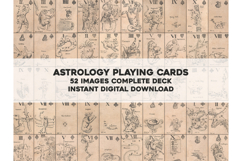 Complete 52 Card Deck Astrology Playing Cards Tarot Product Image 1