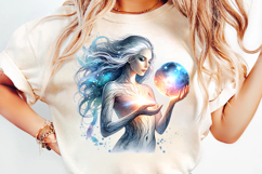 astrology girl png, mystical orb clipart, zodiac horoscope sublimation, astrology magic girl design, celestial orb artwork, astrology png for cricut, zodiac mystical girl illustration, cosmic astrology clipart, magical orb astrology png, astrology printab