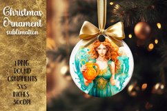 Christmas Ornament | Aquarius Astrology Sublimation Product Image 1