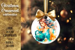 Christmas Ornament | Aquarius Astrology Sublimation Product Image 1