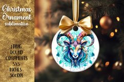 Christmas Ornament | Aries astrology sublimation Product Image 1