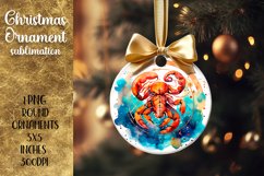 Christmas Ornament | Astrology Cancer Sublimation Product Image 1