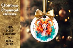 Christmas Ornament | Aries astrology sublimation Product Image 1