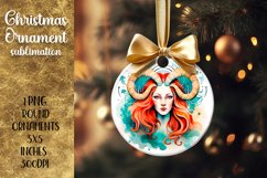 Christmas Ornament | Aries astrology sublimation Product Image 1