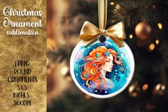 Christmas Ornament | Astrology Sublimation Virgo Product Image 1