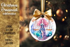 Christmas decoration | Libra Astrology Sublimation Product Image 1
