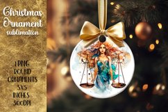 Christmas decoration | Libra Astrology Sublimation Product Image 1