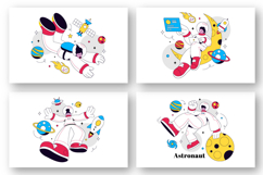 10 Astronaut Vector Illustration Product Image 2