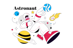 10 Astronaut Vector Illustration Product Image 4