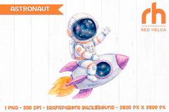 cute astronaut clipart, watercolor astronaut, kids t-shirt design, nursery decor, sublimation design, boys room decor, space watercolor, boy birthday shirt, space party decor, space travel design, rocket ship png, outer space clipart, kids t-shirt design