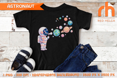 cute astronaut clipart, watercolor astronaut, kids t-shirt design, nursery decor, sublimation design, boys room decor, space watercolor, boy birthday shirt, space party decor, bubble astronaut, astronaut png, space watercolor, planet clipart, kids shirt