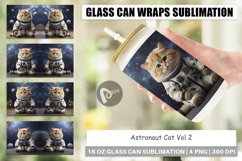Glass Can Wraps Astronaut Cat Product Image 1