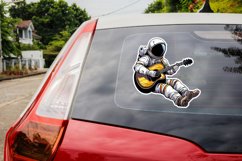 Astronaut Playing Guitar Stickers Clipart Bundle Product Image 4