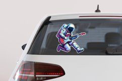 Astronaut Playing Guitar Stickers Clipart Bundle Product Image 2