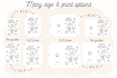 Astronaut Happy Birthday Card, Kids Coloring Card &amp; Placemat Product Image 8