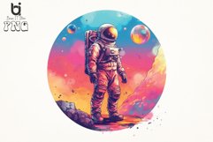 Astronaut watercolor sublimation png bundle Product Image 2