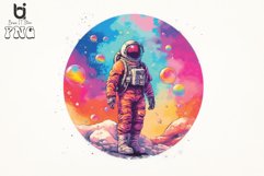 Astronaut watercolor sublimation png bundle Product Image 6