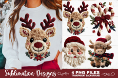Latch Hook Yarn Christmas Sublimation PNG designs Product Image 2