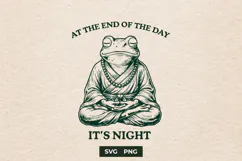 Sarcastic Meditating Zen Frog Anti Quote SVG Cut File Product Image 1
