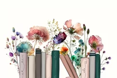 Booktrovert Png for Sublimation, Book Wildflowers Png Product Image 2