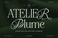 Atelier Blume - Elegant Serif Font with Script Alternates Product Image 1