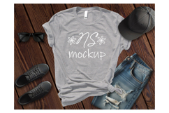 Bella Canvas 3001 Tshirt Mock-up ATHLETIC HEATHER Product Image 1