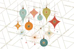 Atomic Christmas PNG Clipart, Retro Holiday Art Cllip Art Product Image 2