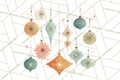 Atomic Christmas PNG Clipart, Retro Holiday Art Cllip Art Product Image 3