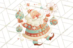 Atomic Christmas PNG Clipart, Retro Holiday Art Cllip Art Product Image 3
