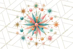 Atomic Christmas PNG Clipart, Retro Holiday Art Cllip Art Product Image 4