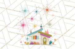 Atomic Christmas PNG Clipart, Retro Holiday Art Cllip Art Product Image 2