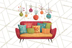 Atomic Christmas PNG Clipart, Retro Holiday Art Cllip Art Product Image 2