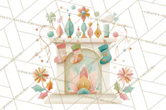 Atomic Christmas PNG Clipart, Retro Holiday Art Cllip Art Product Image 3