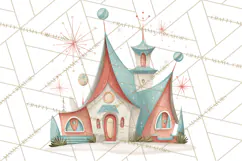 Atomic Christmas PNG Clipart, Retro Holiday Art Cllip Art Product Image 4