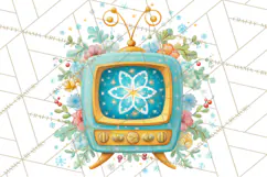Atomic Christmas PNG Clipart, Retro Holiday Art Cllip Art Product Image 4
