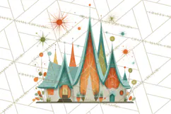 Atomic Christmas PNG Clipart, Retro Holiday Art Cllip Art Product Image 2