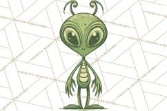 Retro Sci Fi Halloween Clipart PNG Vintage Spooky Art Product Image 3