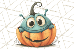 Retro Sci Fi Halloween Clipart PNG Vintage Spooky Art Product Image 3